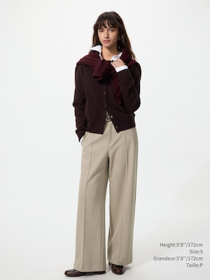 PANTALON AMPLE EN JERSEY BROSSÉ