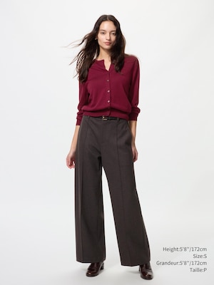 BRUSHED JERSEY WIDE PANTS