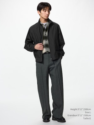 PANTALON AMPLE EN JERSEY BROSSÉ