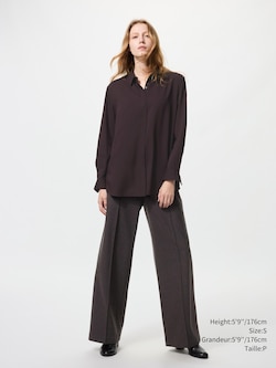 BRUSHED JERSEY WIDE PANTS | TALL