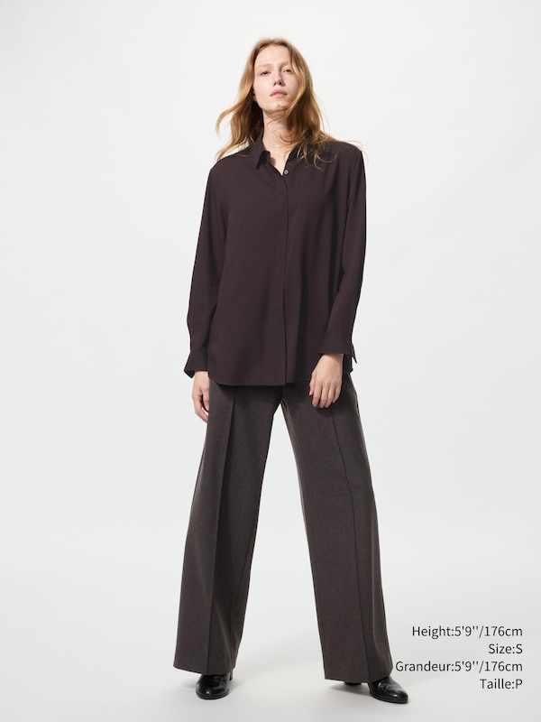 BRUSHED JERSEY WIDE PANTS | TALL