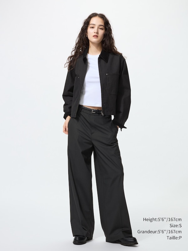 Womens SMART WIDE PANTS | UNIQLO CA