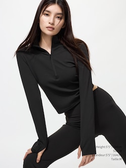 AIRism SOFT HALF-ZIP T-SHIRT