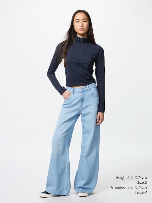 AIRism SOFT HALF-ZIP T-SHIRT