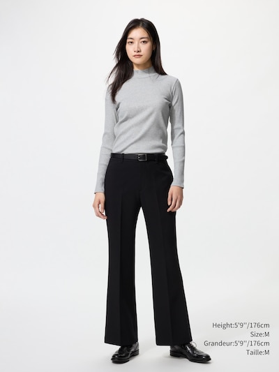 Ribbed High Neck T-Shirt