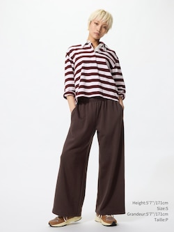 PANTALON AMPLE EN COTON OUATÉ