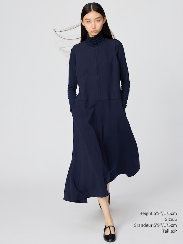 ROBE SANS MANCHES DEMI-ZIP