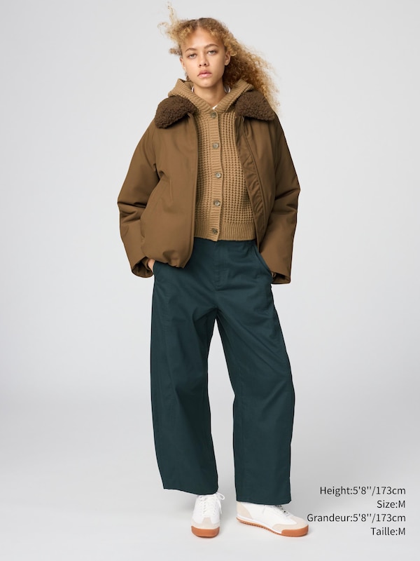 COTTON BARREL ANKLE PANTS