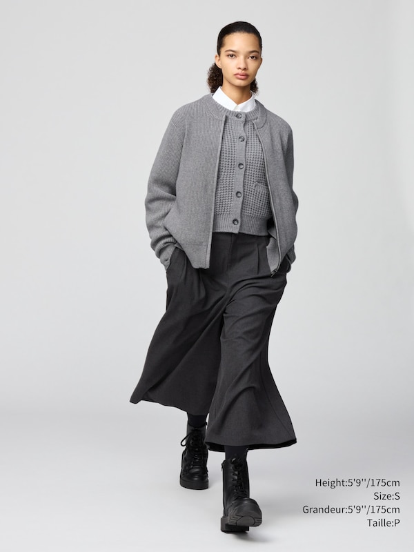 CARDIGAN COL ROND ZIP INTÉGRAL