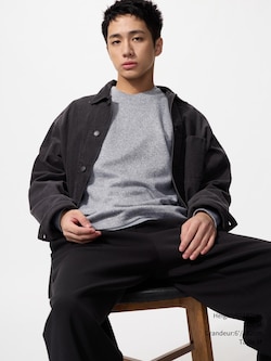 T-SHIRT POLAIRE BROSSÉ DOUX COL ROND