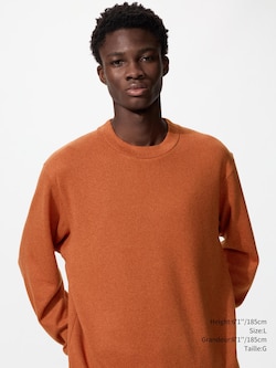 SOFT KNITTED FLEECE CREW NECK T-SHIRT