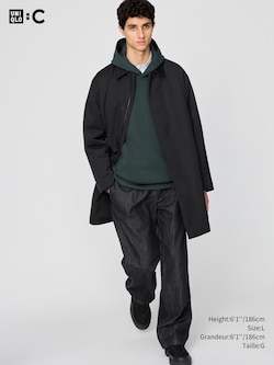 PANTALON DROIT À PINCES EN DENIM