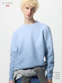 SOUFFLÉ YARN GRADATION CREW NECK SWEATER