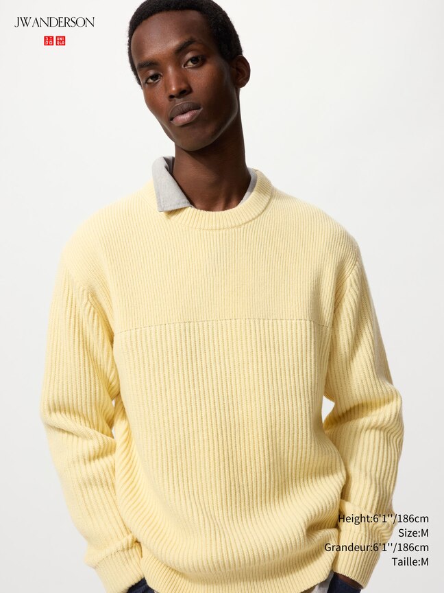 RIBBED CREW NECK SWEATER