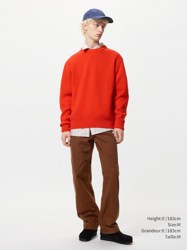 RIBBED CREW NECK SWEATER