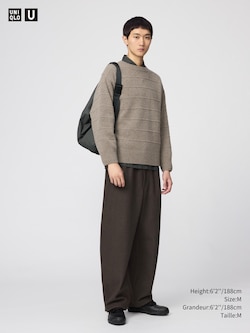 BRUSHED SWEAT WIDE PANTS