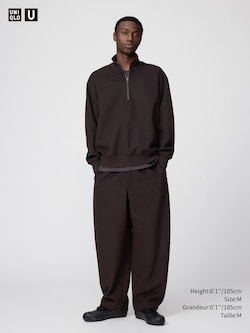 BRUSHED SWEAT WIDE PANTS