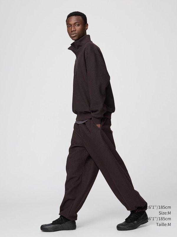 BRUSHED SWEAT WIDE PANTS