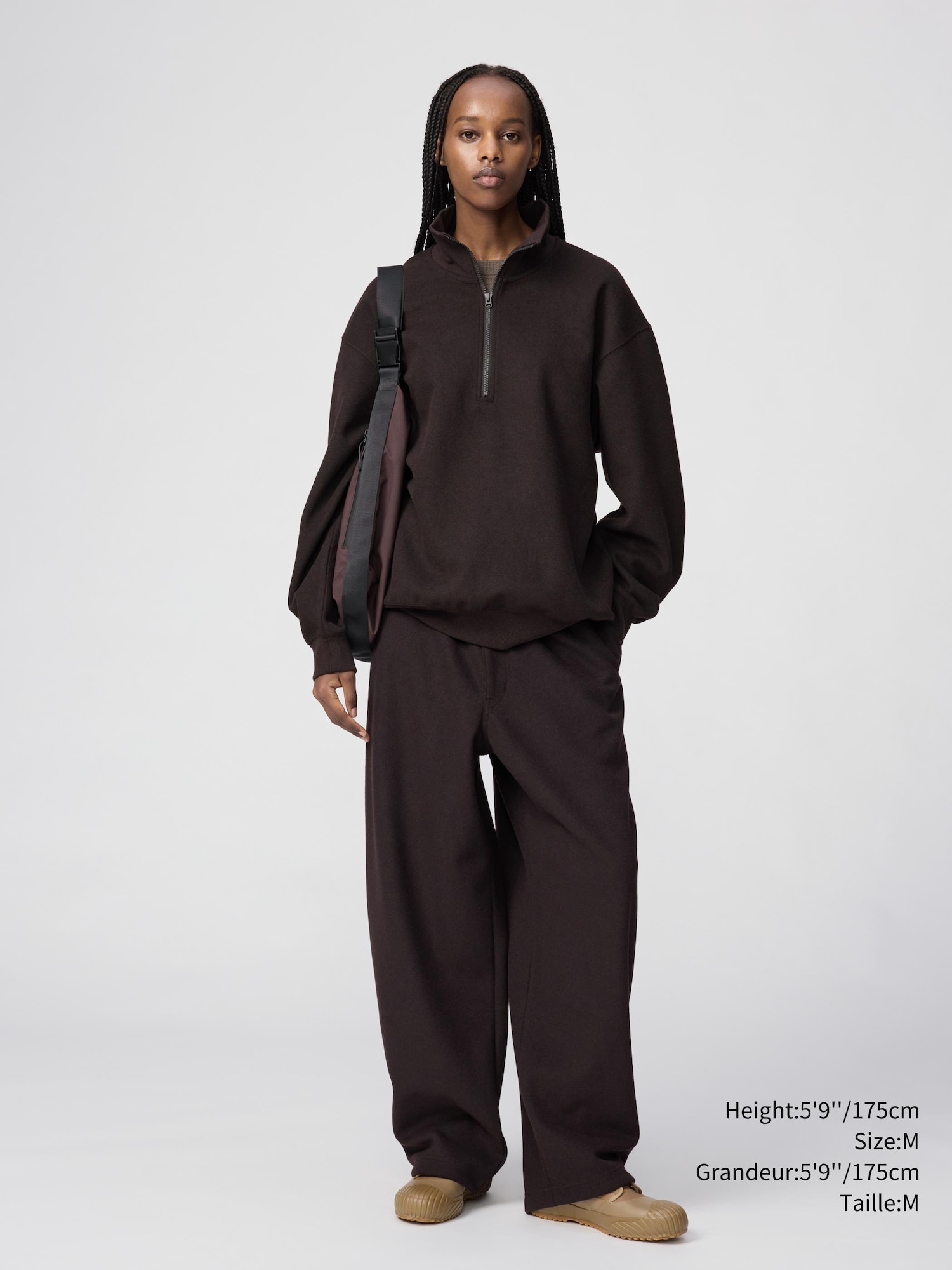 Unisex BRUSHED HALF-ZIP SWEATSHIRT | UNIQLO CA