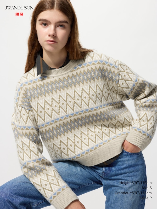 FAIRISLE CREW NECK SWEATER