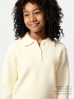 SOUFFLÉ YARN POLO SWEATER