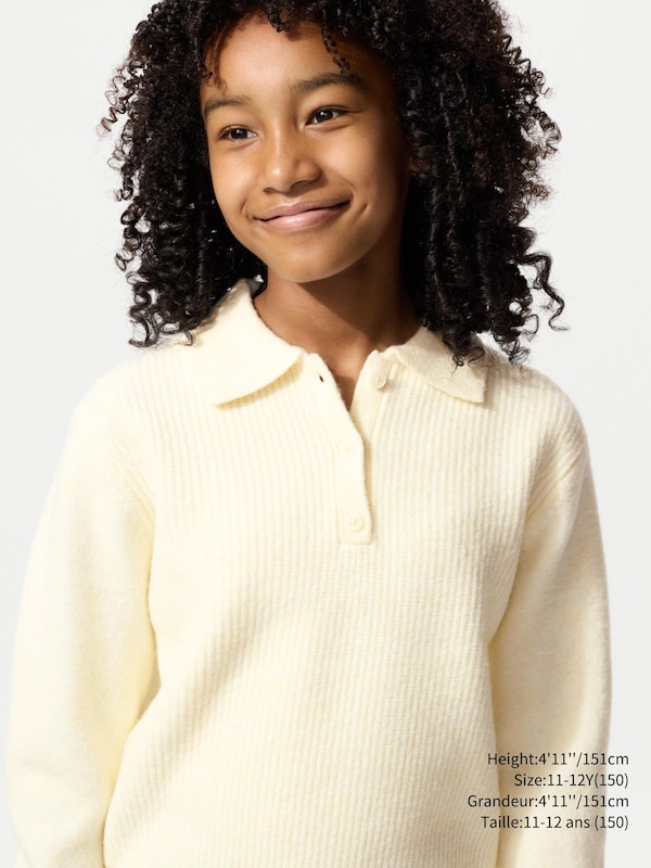 SOUFFLÉ YARN POLO SWEATER