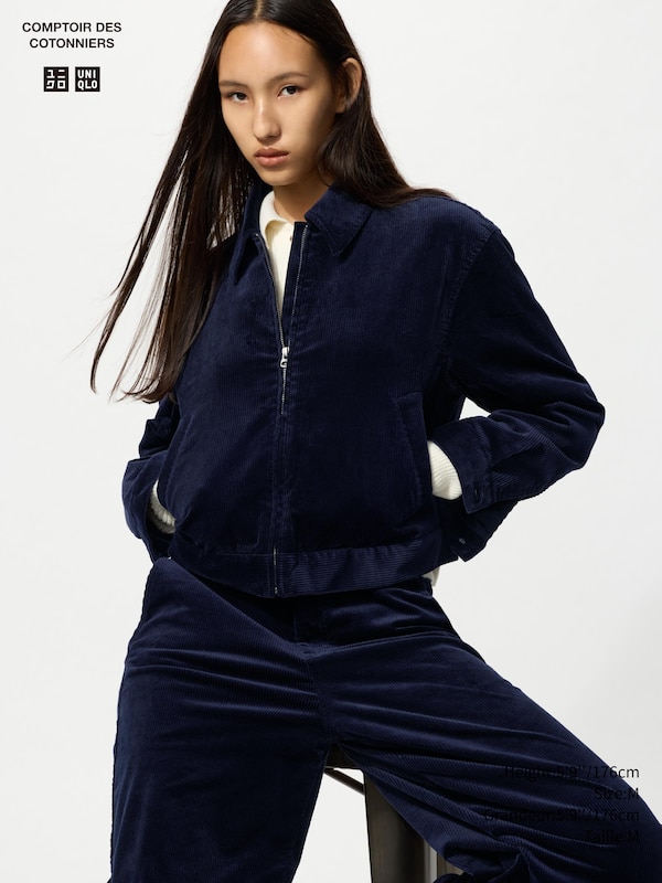 VESTE COURTE EN VELOURS CÔTELÉ