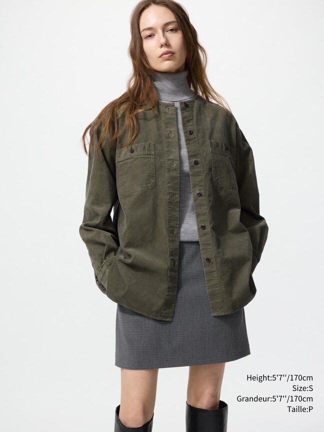 CORDUROY LONG SHIRT JACKET