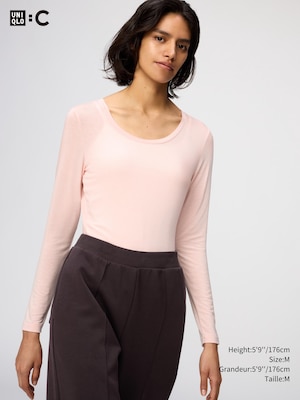 HEATTECH Extra Warm Cashmere Blend T-Shirt | Scoop Neck