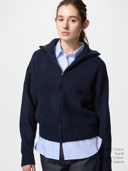 SOUFFLÉ YARN FULL ZIP CARDIGAN