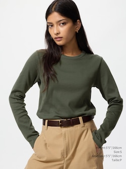 SMOOTH STRETCH COTTON CREW NECK T-SHIRT