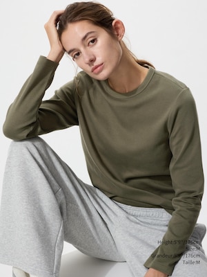 Smooth Stretch Cotton Crew Neck T-Shirt