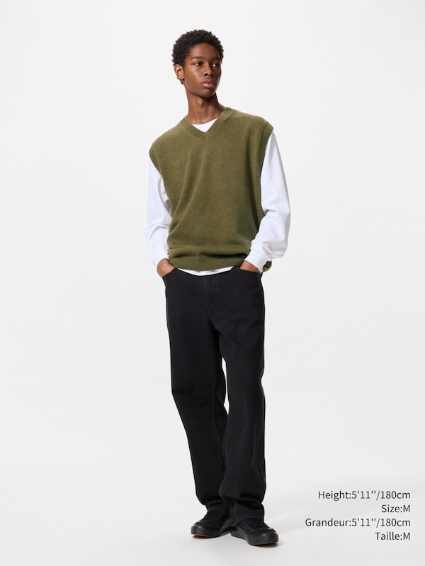 KNITTED V-NECK VEST