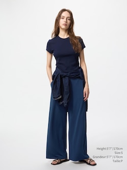 CREPE JERSEY STRAIGHT PANTS