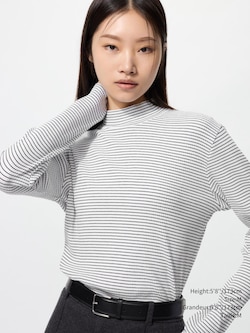 RIBBED HIGH NECK T-SHIRT