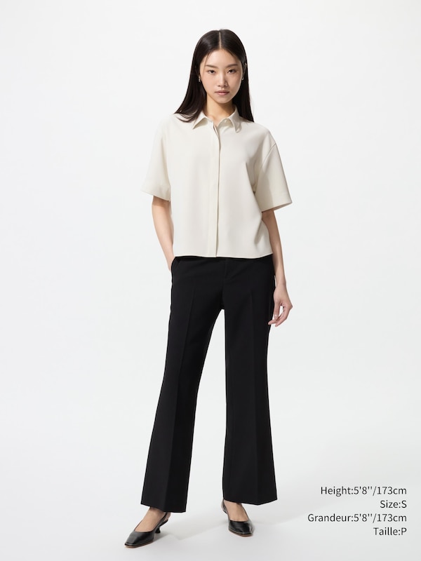 DRAPE BLOUSE SHORT SLEEVE