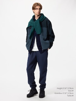 PANTALON HEATTECH EN COTON OUATÉ DOUBLÉ DE POLAIRE | LONG