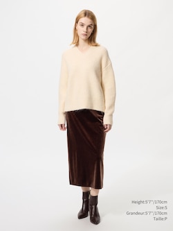 JUPE EN VELOURS DOUX