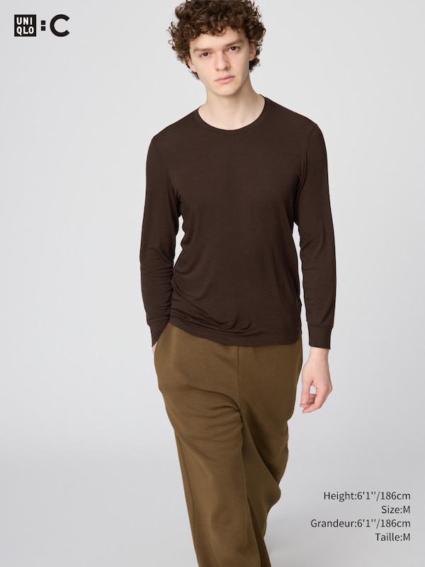 HEATTECH EXTRA WARM CASHMERE BLEND CREW NECK T-SHIRT