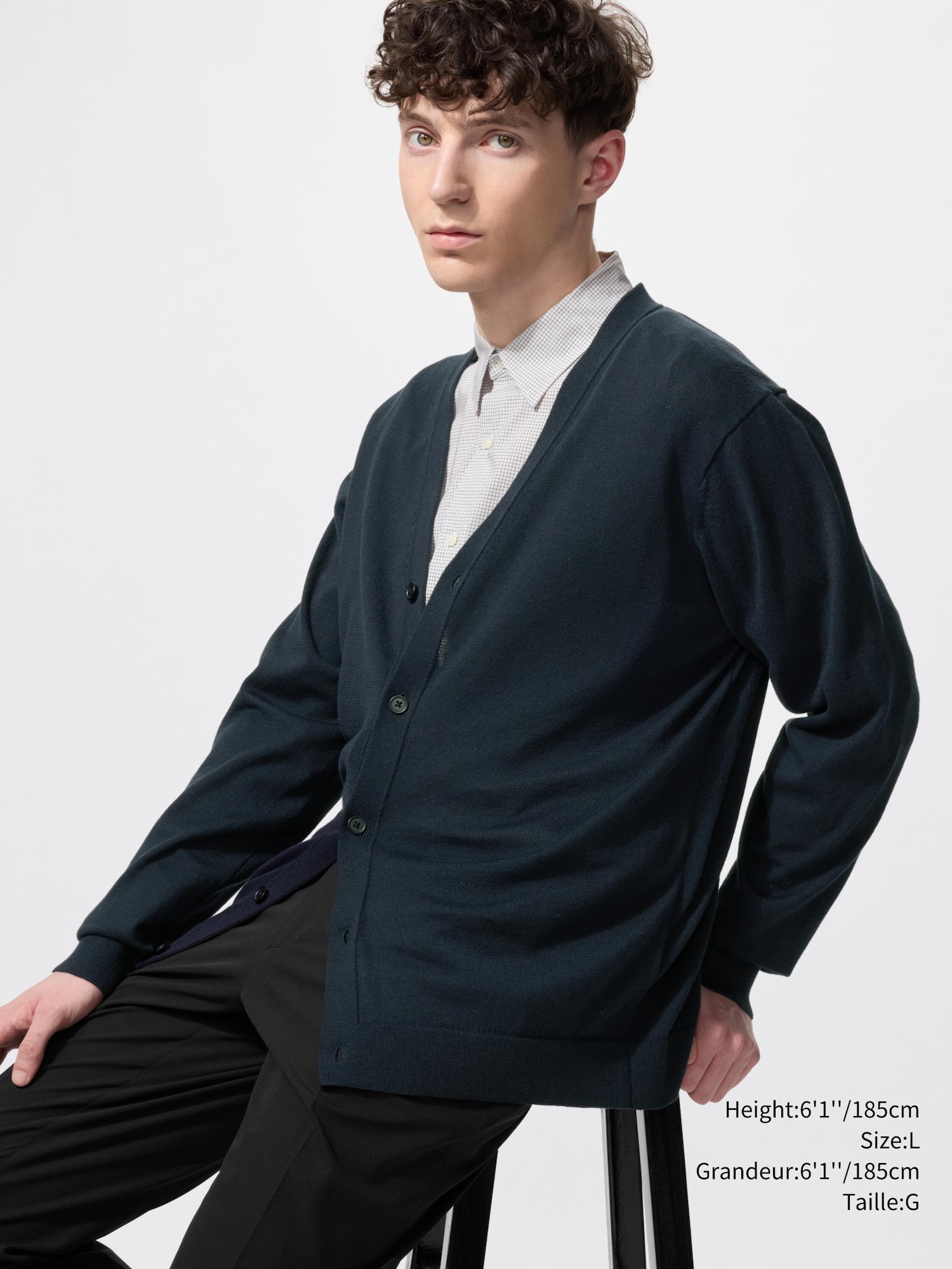 Men's Knitted V Neck Cardigan | UNIQLO CA