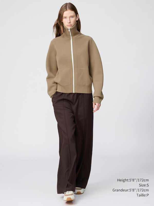 WASHABLE MILANO RIBBED FULL ZIP CARDIGAN