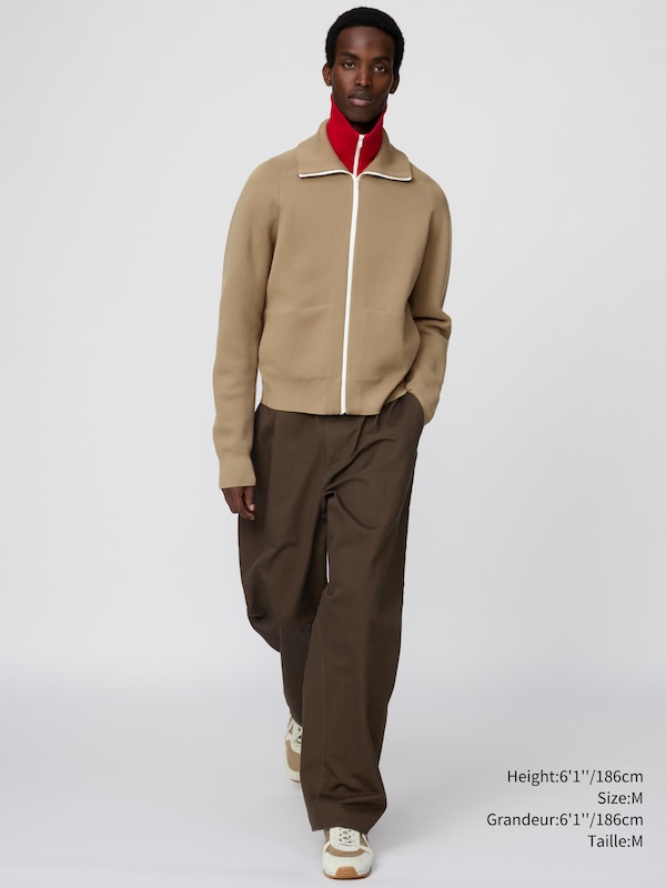 WASHABLE MILANO RIBBED FULL ZIP CARDIGAN