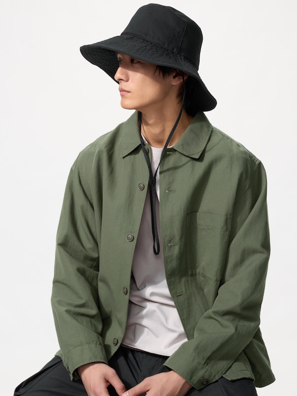 UV PROTECTION COTTON LINEN WIDE BRIM HAT