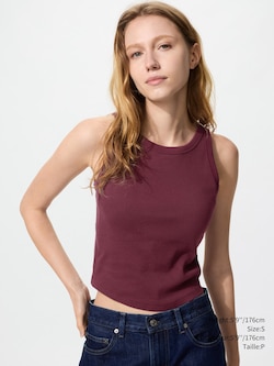 RIBBED CROPPED BRA TOP