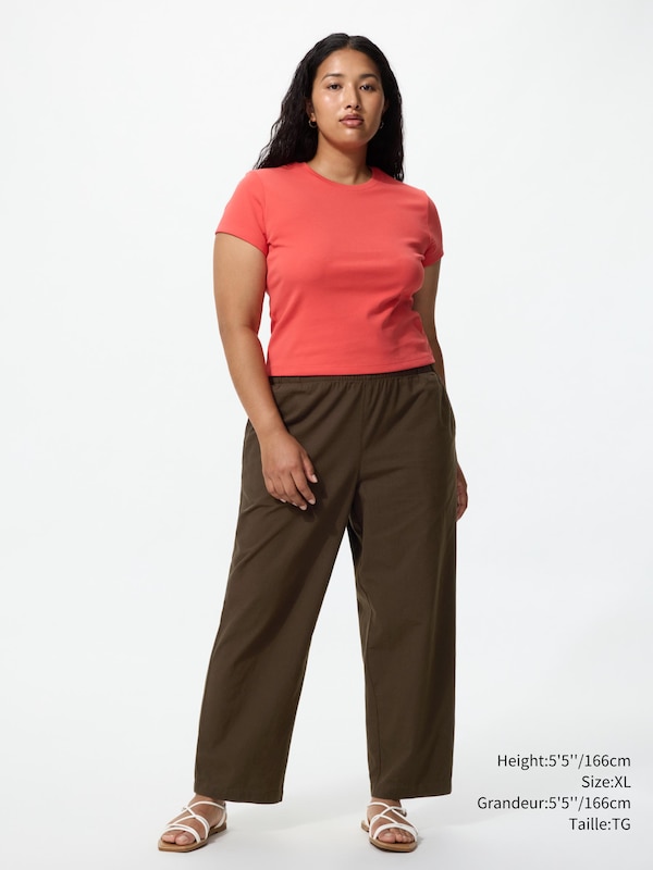 Cotton Relaxed Ankle Pants