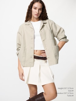 VESTE DE TRAVAIL EN MÉLANGE LIN