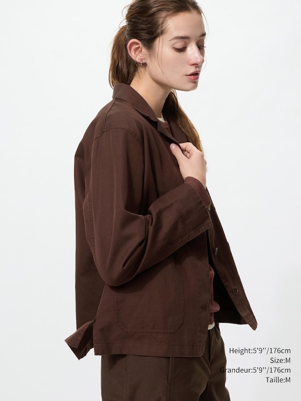 LINEN BLEND CHORE JACKET