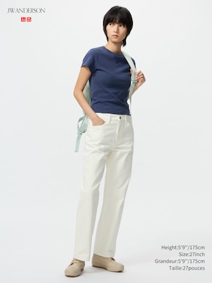 Straight Jeans | Embroidered Logo