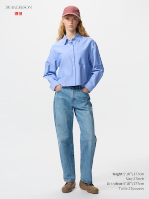 Straight Jeans | Embroidered Logo