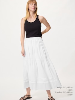TIERED MAXI SKIRT